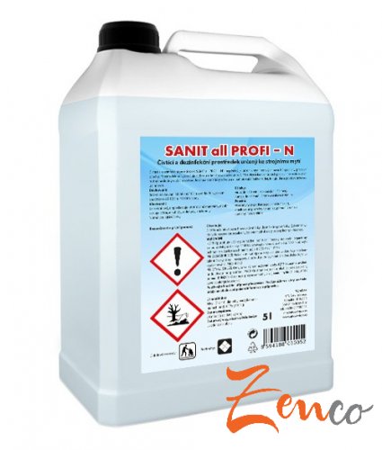 SANIT all Profi-N - dezinfekcia povrchov a plôch nepenivá 5000 ml
