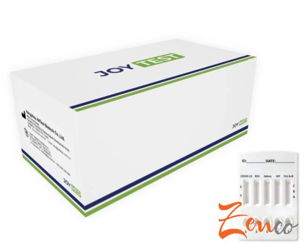 20 ks Antigenní výtěrový test 6v1 Mycoplasma Pneumoniae/Adeno/RSV/Chřipka A+B/SARS-CoV-2 JOYTEST