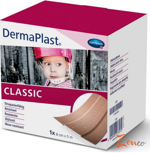 Textilní náplast s polštářkem DermaPlast Classic - Rozměr: 4 cm x 5 m