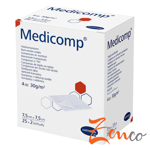 Kompresszorok Medicomp nem szőtt anyagból, steril 50 db - Méretek: 10 x 20 cm
