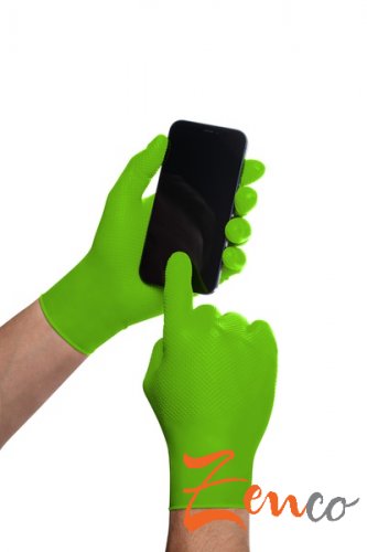 Ochranné nitrilové rukavice Mercator GOGRIP zelené 50ks - Velikost: XL