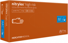 Medizinische Einweghandschuhe aus Nitril Mercator NITRYLEX high risk 100 Stück