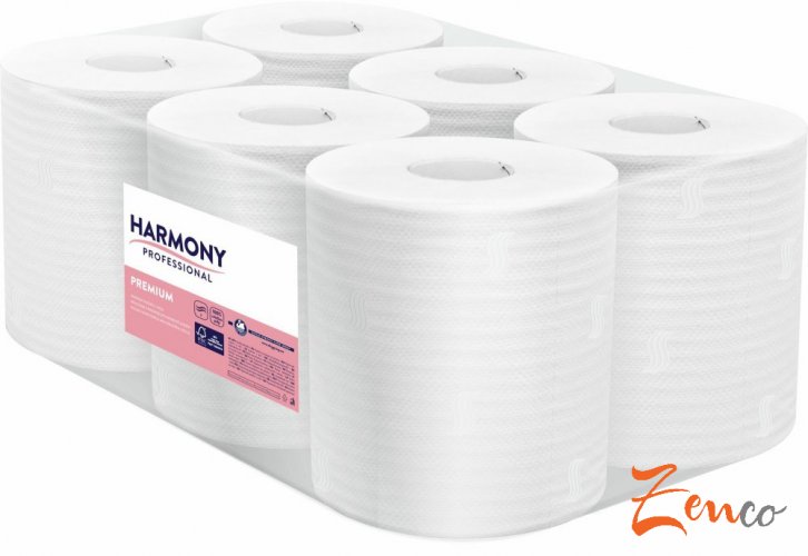 Maxi bílé papírové ručníky 2-vrstvé v roli z celulózy, 6 ks