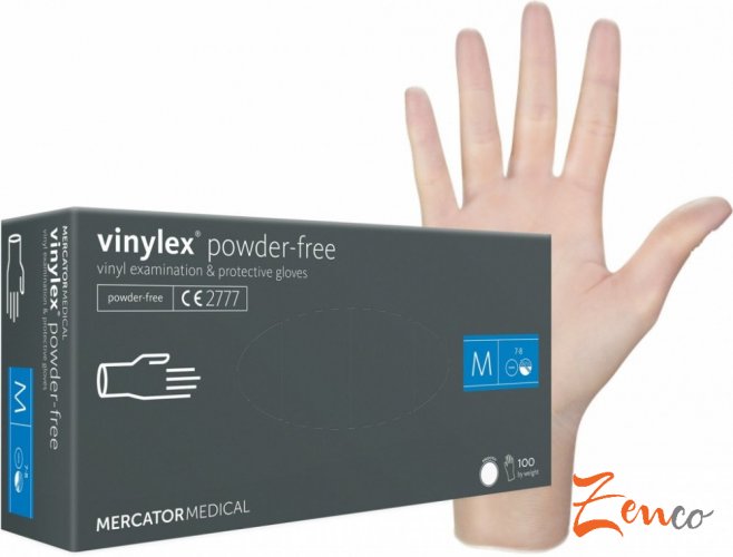Vinylové rukavice Mercator VINYLEX 100 ks - Zvoľte veľkosť: M