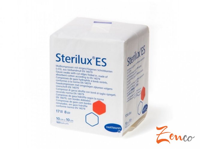 Prodyšné gázové kompresy Sterilux ES, nesterilní 100 ks - Rozměr: 7,5 x 7,5 cm